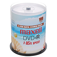 Hộp 100 Đĩa Trắng DVD + R 16 speed 4.7G Maxell