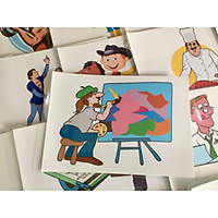 Job Flashcards (Set 1) - Thẻ học tiếng Anh chủ đề nghề nghiệp (Bộ 1) - 20 cards: accountant, architect, artist, astronaut, athlete, builder ...