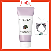 Sữa Rửa Mặt Rau Củ Dưỡng Ẩm, Làm Sạch Da Byvibes Wonder Bath Super Vegiwhip Cleanser 130g + Tặng Kèm 1 Băng Đô Tai Mèo ( Màu Ngẫu Nhiên)