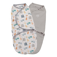 Bộ 2 Chăn Quấn Bohemian Jungle Uni Summer Infant (Original Swaddle - Bohemian Jungle Uni- Small - 2Pk Bag)