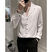 Áo Sơ Mi, Áo Sơ Mi Nam dài tay cổ vest phong cách trẻ trung,lịch lãm N34
