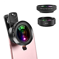 1 Set Of Lens Metal Material Mobile Phone Lens 0.45 Wide Angle Macro 2 In 1 Set External SLR Camera Tools