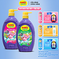 Combo 2 Sữa Tắm Gội cho bé Carrie Junior (700g/chai): 1 Hương Grapeberry + 1 Hương Cherry