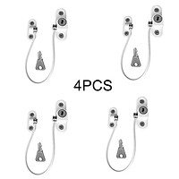 4 Cửa Sổ Khóa Chặn Trẻ Em Bảo Vệ Khóa Thép Không Gỉ Limiter An Toàn Cho Bé Sơ Sinh An Ninh Con Chống Cửa Sổ Ổ Khóa