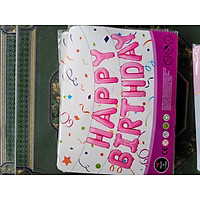 Bóng chữ Happy Birthday nhiều màu 16"