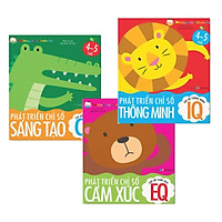 Combo 3 cuốn Miếng Dán Thần Kỳ - Phát Triển Chỉ Số IQ - CQ - EQ Cho Trẻ Từ 2-5 Tuổi