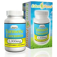 Eden Pond Turmeric Curcumin, 1000mg in Two Daily Capsules, 120 Caps