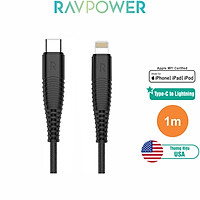 Dây Cáp Sạc Type-C Đến Lightning RAVPower 1m RP-CB020 - Hàng Chính Hãng