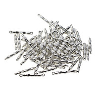 100 Pieces Alloy Tibetan Silver Straight Bar Connectors Jewelry Making Findings Charms Accessories for DIY Craft 22x3mm