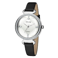 Vilam Fashion Cool Stylish Brand Women Female Quartz Rhinestone Crystal Watch 3 ATM Water Resistant PU Leather Watchband