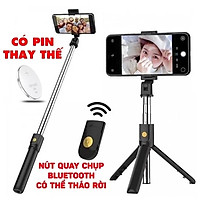 Gậy chụp ảnh 3 chân tự sướng chụp hình selfie kèm nút bluetooth kiêm tripod K07
