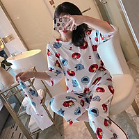 Đồ bộ Pijama nữ mặc nhà còn lẻ màu hồng xả kho