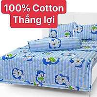 Bộ Drap Cotton Thắng Lợi Kèm Mền Chần Gòn -5 món {chuẩn logo CTY} hoặc mền lẻ