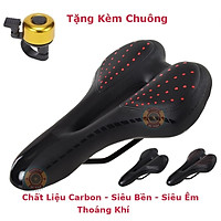 Yên xe đạp thể thao , Carbon siêu êm , Chính hãng Sengxin , da PU cao cấp - Tặng kèm chuông 02