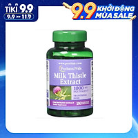 Viên uống Puritan’s Pride Milk Thistle 4:1 Extract 1000 mg (Silymarin) 180 viên, giải độc, tăng cường chức năng gan, phục hồi các tế bào bị tổn thương, giảm mệt mỏi, suy nhược cơ thể