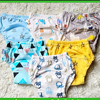 Combo 6 Quần bỏ bỉm cao cấp vải cotton 6 lớp siêu thấm, thoáng mát hiệu goodmama cho Bé trai từ 5-17 kg.