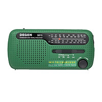 DEGEN DE13 FM Radio FM MW SW World Bank Receiver Flashlight Cranker Dynamic Solar Power Supply Solar Emergency Radio w/