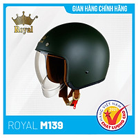 Nón bảo hiểm Royal M139 Kính Âm Trơn Sành Điệu, Trẻ Trung, Thời Thượng