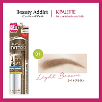 Bút Vẽ Lông Mày 2 Đầu K-Palette Eyebrow Pencil Chống Nước Lâu Trôi 24h (4 Màu)