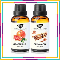 Combo tinh dầu xông phòng tinh dầu Bưởi Kobi + Quế Kobi(30ml) xông phòng ngủ, xịt thơm, khử mùi, kháng khuẩn giúp bạn thư giãn