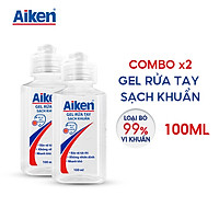 Aiken Combo 2 Gel rửa tay Sạch khuẩn 100ml/chai