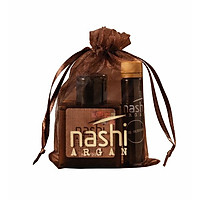Bộ Nashi Argan Travel Kit chăm sóc tóc (Gội 30ml + Xả 30ml + Tinh dầu 5ml)