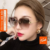 Kính râm nữ cao cấp thời trang khung kim loại sang chảnh chống nắng chống bụi K3037