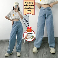 Quần Jean Nữ Ống Rộng Dáng Suông Dài Cạp Lưng Cao Q5100 KAMI