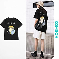 Áo phông unisex form rộng thun tay lỡ oversize cotton nam nữ ulzzang KOMBOH LIKE A JOB A16