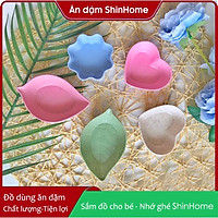 Bát ăn dặm mini hình hoa, lá, tim - nhựa lúa mạch dày dặn (kéo ảnh xem kích thước ạ)