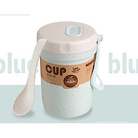 Ly giữ nhiệt lúa mì cao cấp có nắp đậy và quai xách 300ml