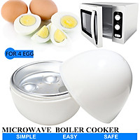 4 Egg Boiler Cooker Cup Poacher Steamer For Microwave Breakfast Kitchen Maker