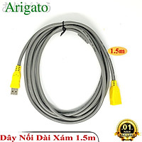 Dây nối dài USB 2.0 1.5m 3m 5m 10m Arigato cáp nối dài chống nhiễu 2 đầu siêu bền- Hàng Chính Hãng