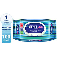 Thùng 18 Gói Khăn Ướt Fressi Care All 100 Tờ
