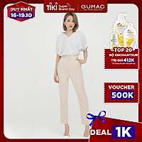 Áo sơ mi nữ thiết kế cổ tim kết hợp tay cánh dơi GUMAC AB532