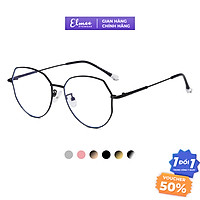 Gọng kính cận kim loại đa giác Elmee kiểu dáng thanh mảnh thời trang thiết kế tối giản nhiều màu E2968