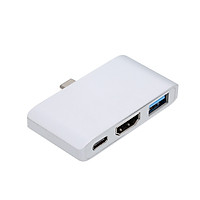 Type-C to HD/USB3.1 Multi-port Adapter 3-in-1 Hub Converter 4K UHD Fast Data Transfer for Projector USB Driver Phone