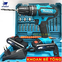 Maý Khoan Bê Tông MAKITA 24V - ( 2 PIN TẶNG Bộ Phụ Kiện 24 Chi Tiết) - Máy khoan tường , Máy bắt vít - Pin Chuẩn 5 CELL