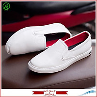 Giày Slip On Nam Aroti Đế Khâu Chắc Chắn Phong Cách Đơn Giản Màu Trắng - M498-TRANG