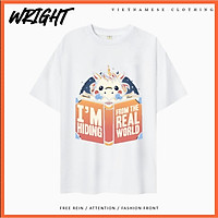 Áo Phông Tay Lỡ Unicorn I'm Hiding Trốn Tìm Trong Quyển Sách Dễ Thương Form Rộng 100% Cotton