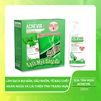 Sữa tắm Acnevir Santafa - Thành phần thiên nhiên, Làm sạch da toàn thân, giảm thiểu bụi bẩn, dầu nhờn, ngăn ngừa và cải thiện tình trạng mụn,cho làn da sáng, mịn màng hơn.
