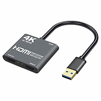 Usb To Hd Dual Hdmi Video Capture Card Usb 3.0 2.0 Hdmi Video Grabber Record Box For Camera Recording Live Streaming