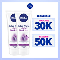 Combo 2 Tinh Chất Dưỡng Thể Trắng Da Giúp Phục hồi & Săn Da Ban Đêm Nivea (200ml) - 89122