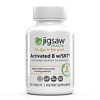 Jigsaw Health Activated B Complex w/SRT - Supports Healthy Energy, Contains B1, B3, B5, B6, B12, and Folate Highly Absorbable - 120 Count