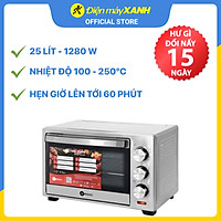 Lò nướng điện vuông vỏ inox Mishio MK254 (25L) - Hàng chính hãng