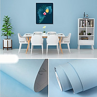 Combo 10m giấy dán tường xanh nhạt Pastel có keo sẵn- giấy dán tường phòng ngủ.