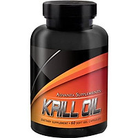 Krill Oil Capsules by Advanta Supplements | Control Cholesterol Level, Support Heart/Brain/Joint Health And Reduce Inflammation | 500mg Of Pure Krill Oil Per Capsule, 60 Soft Gel Capsules