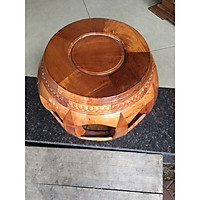 Ghế đôn trống, cao 35cm, mặt đôn 30cm, gỗ hương việt nam