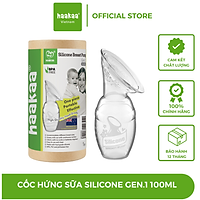 Cốc hứng hút sữa silicone Gen1 HaaKaa 100ml số 1 TG