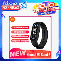 Đồng hồ thông minh Xiaomi MI Band 6 1.56 ’’ AMOLED BT5.0 30 chế độ thể thao/Chống thấm nước 5ATM/Ứng dụng MI Fit / Theo dõi giấc ngủ, tim mạch - Bản nội địa trung